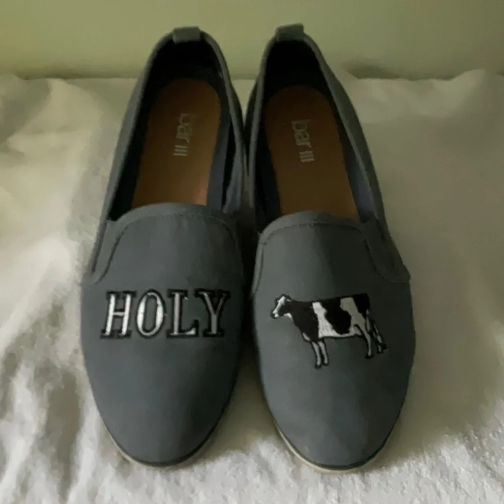 🐄 BAR lll HOLY COW DENIM SHOES 🐄 - Picture 4 of 16
